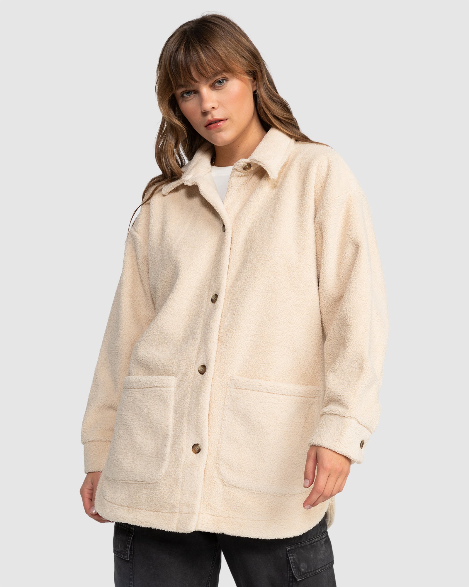 Womens Over And Over Polar Fleece Shacket Australia
