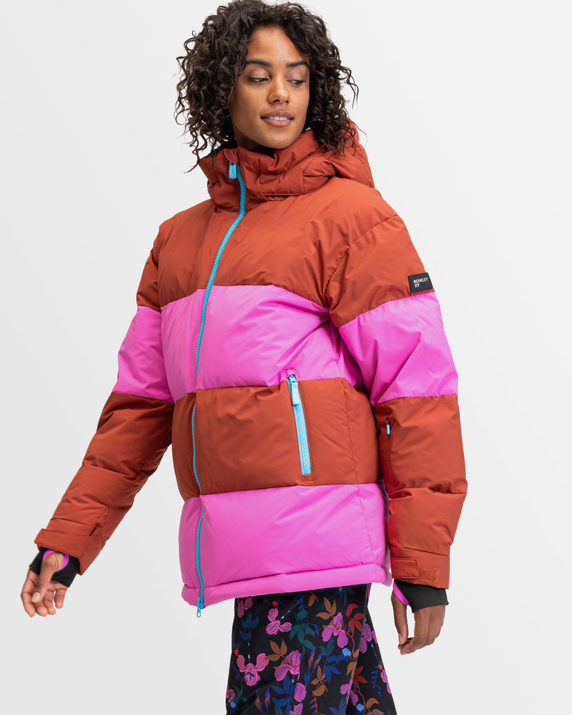 Womens Roxy X Rowley Block Puffer Snow Jacket