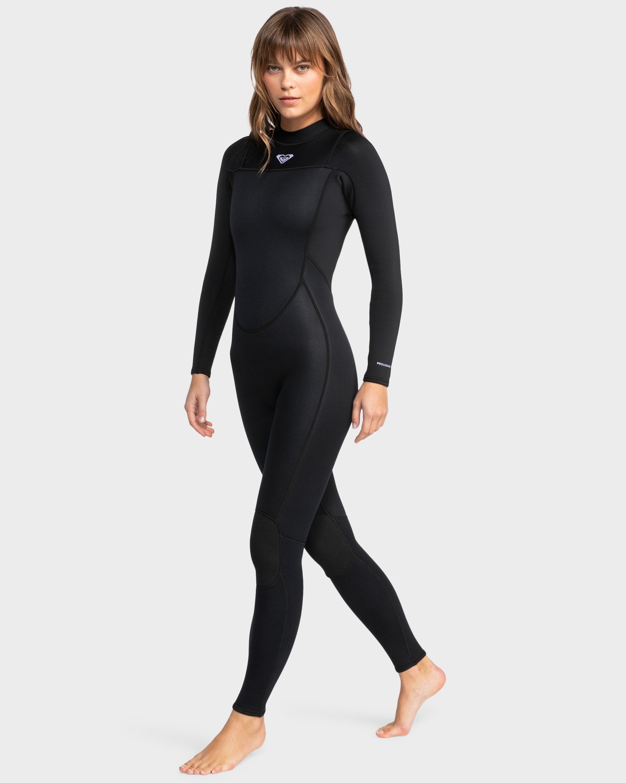 Roxy Womens 3/2mm Prologue Flatlock Back Zip Wetsuit - BLACK