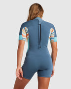 Womens 2mm Swell Series Back Zip Short Sleeve Springsuit