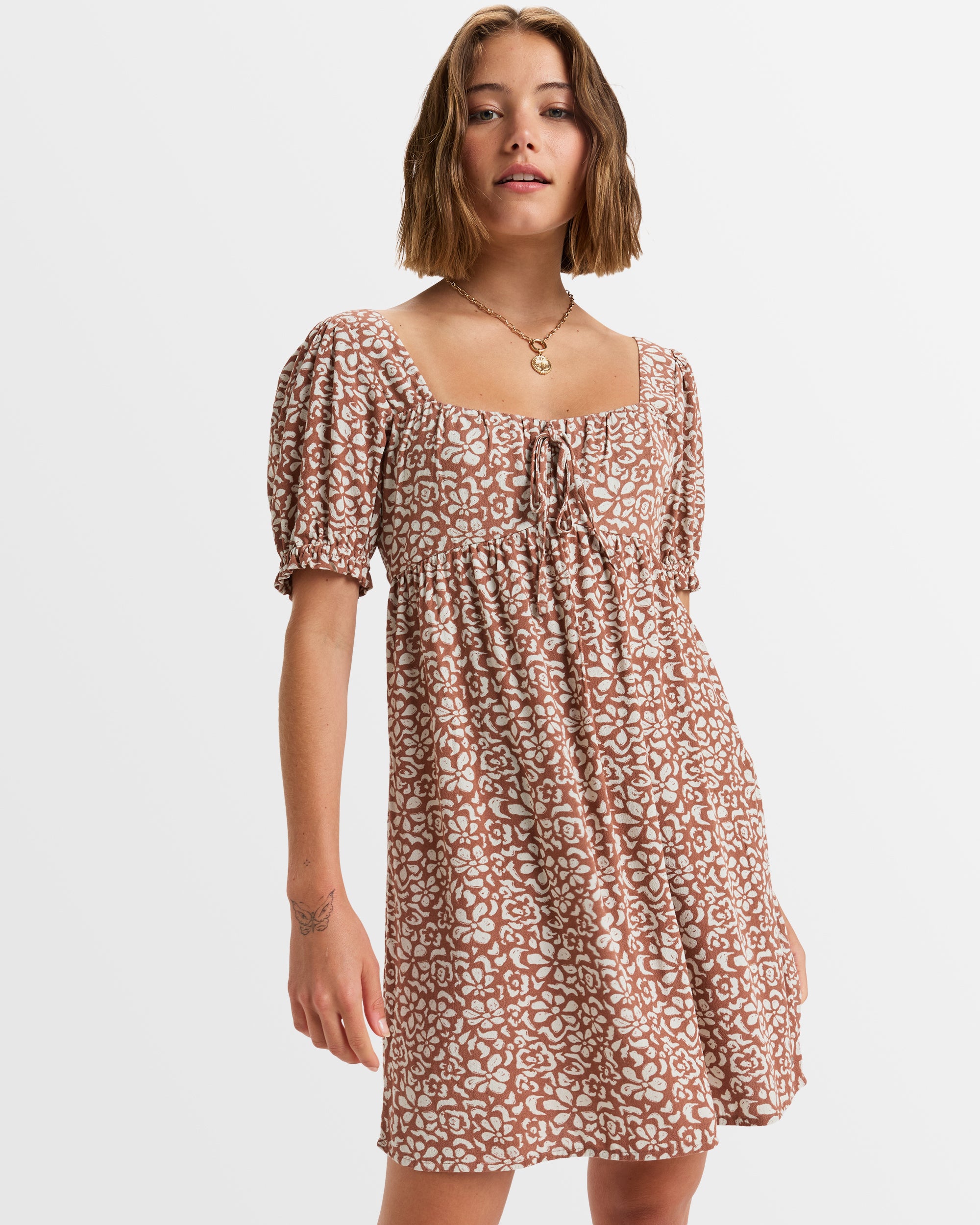 Womens Frill Bloom Mini Dress Australia