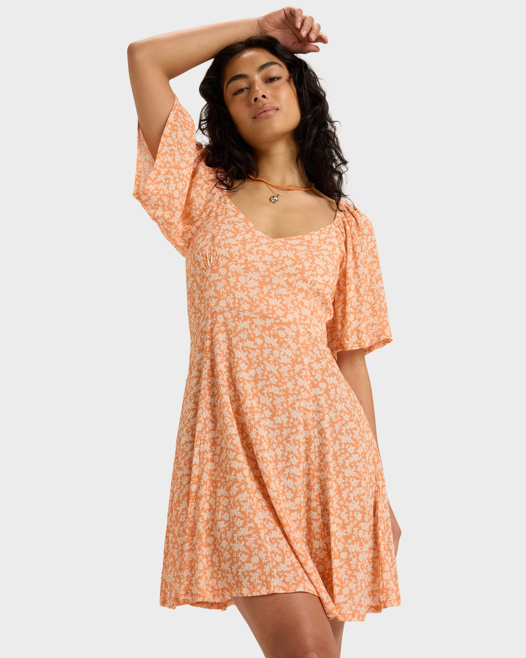 Womens Mercado Mini Crinkle Mini Dress