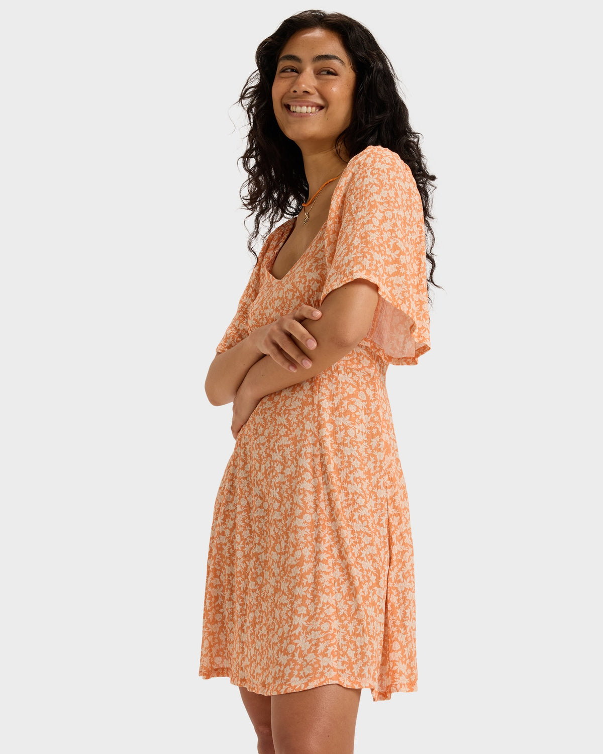 Womens Mercado Mini Crinkle Mini Dress