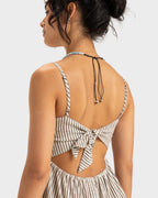 Womens Tropical Glow Maxi Stripe Maxi Dress