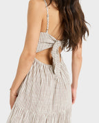 Womens Tropical Glow Maxi Stripe Maxi Dress