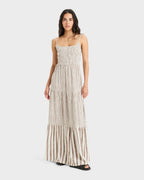 Womens Tropical Glow Maxi Stripe Maxi Dress