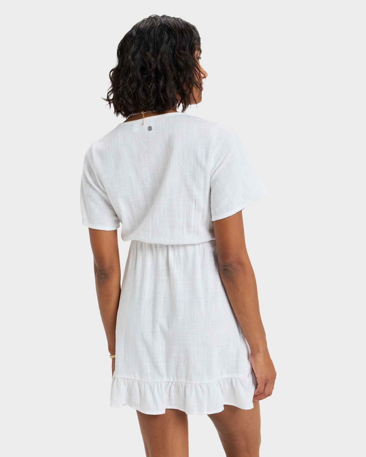 Womens Zenit Wrap Solid Mini Dress