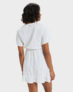 Womens Zenit Wrap Solid Mini Dress