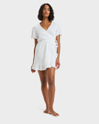 Womens Zenit Wrap Solid Mini Dress