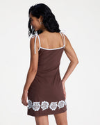 Womens New Nostalgia Solid Mini Dress