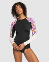 Womens Roxy Active Ls Lycra Top Rashguard
