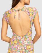 Womens All About Sol Short Sleeve One-Piece Swimsuit