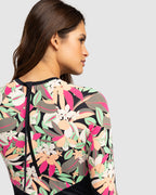 Womens Fashion Long Sleeve One-Piece Swimsuit