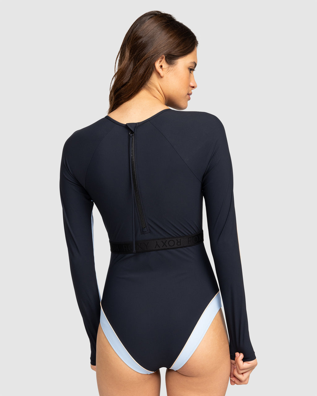Womens Roxy Active Long Sleeve One-Piece Swimsuit