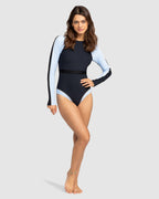 Womens Roxy Active Long Sleeve One-Piece Swimsuit
