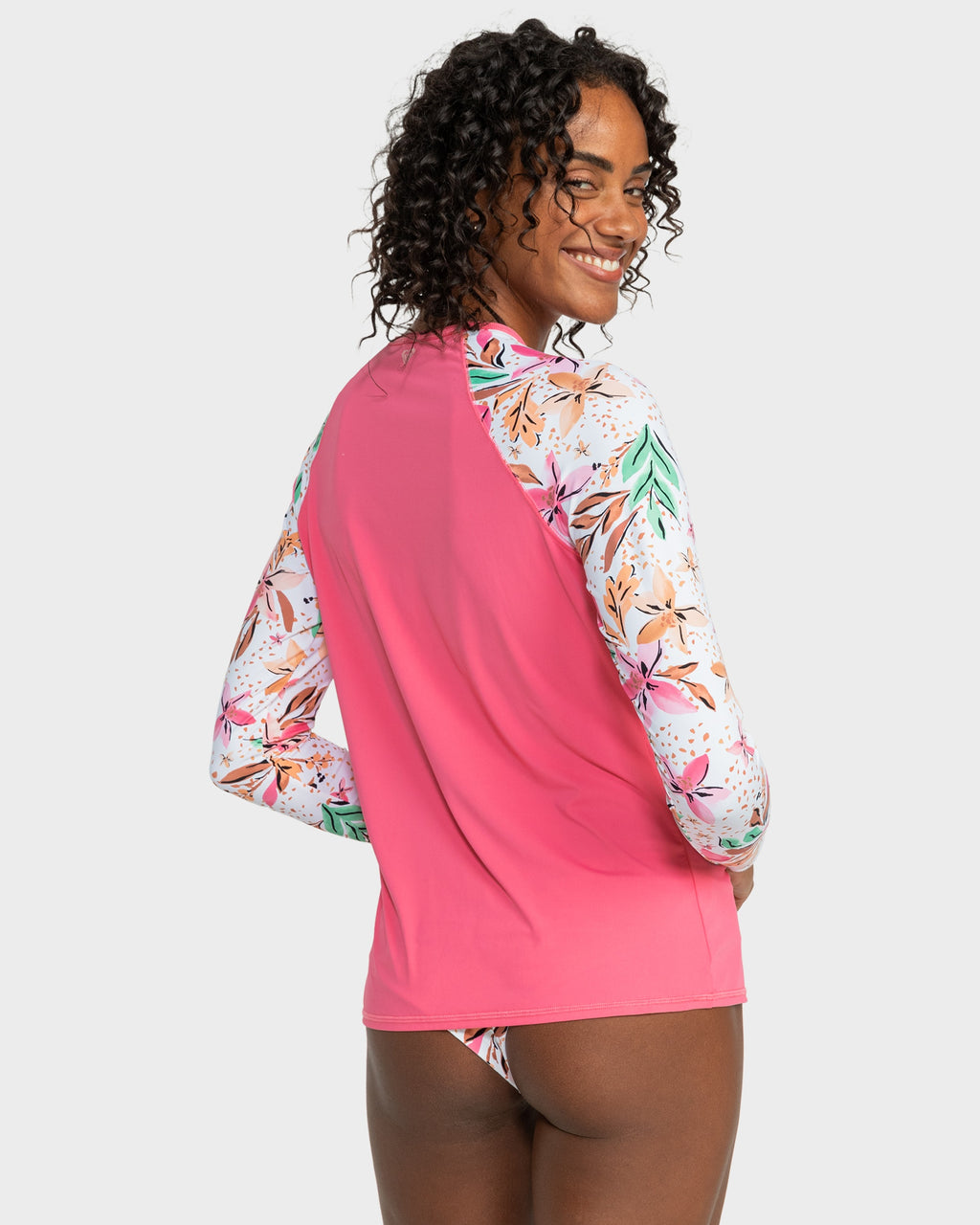 Womens Printed Long Sleeve Zipped Rash Vest