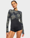 Womens Roxy Pro Wave One Piece Swimsuit