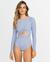 Womens Amber Long Sleeve One Piece Swim Suit