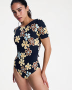 Womens Sun Babe Short sleeve One Piece Rash Vest