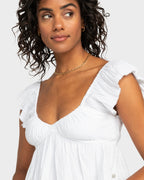 Womens Brisa Flutter Sleeve Crop Top