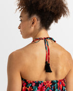Womens Golden Tropic Printed Halter Top