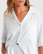 Womens Bisous Oversized Short Sleeve Shirt