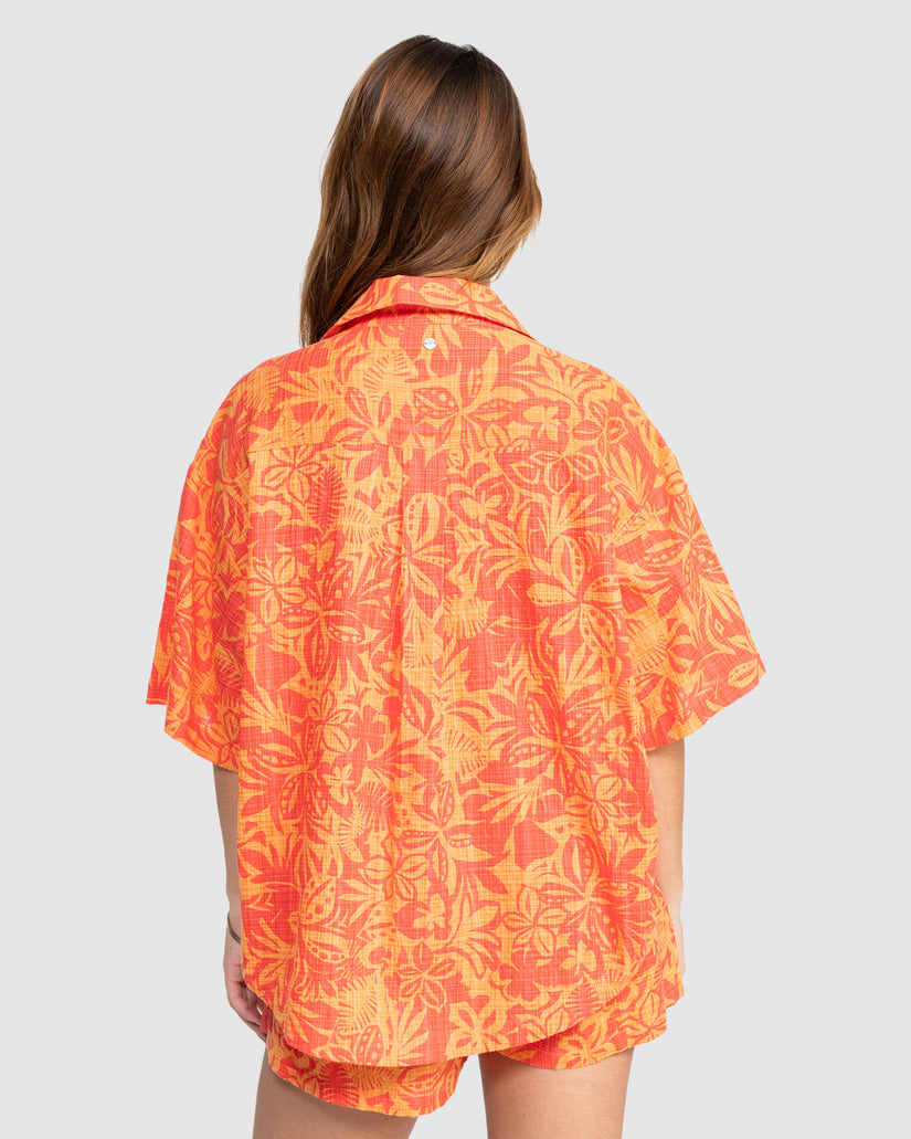 Womens Bisous Printed Short Sleeve Shirt