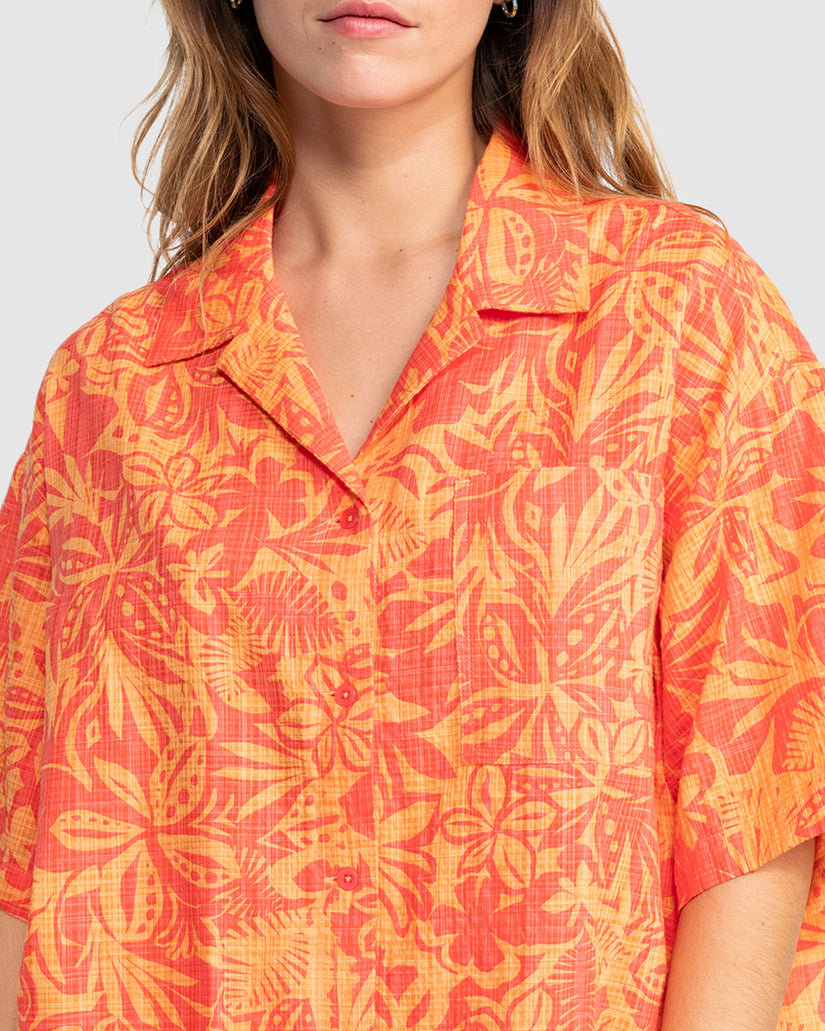 Womens Bisous Printed Short Sleeve Shirt