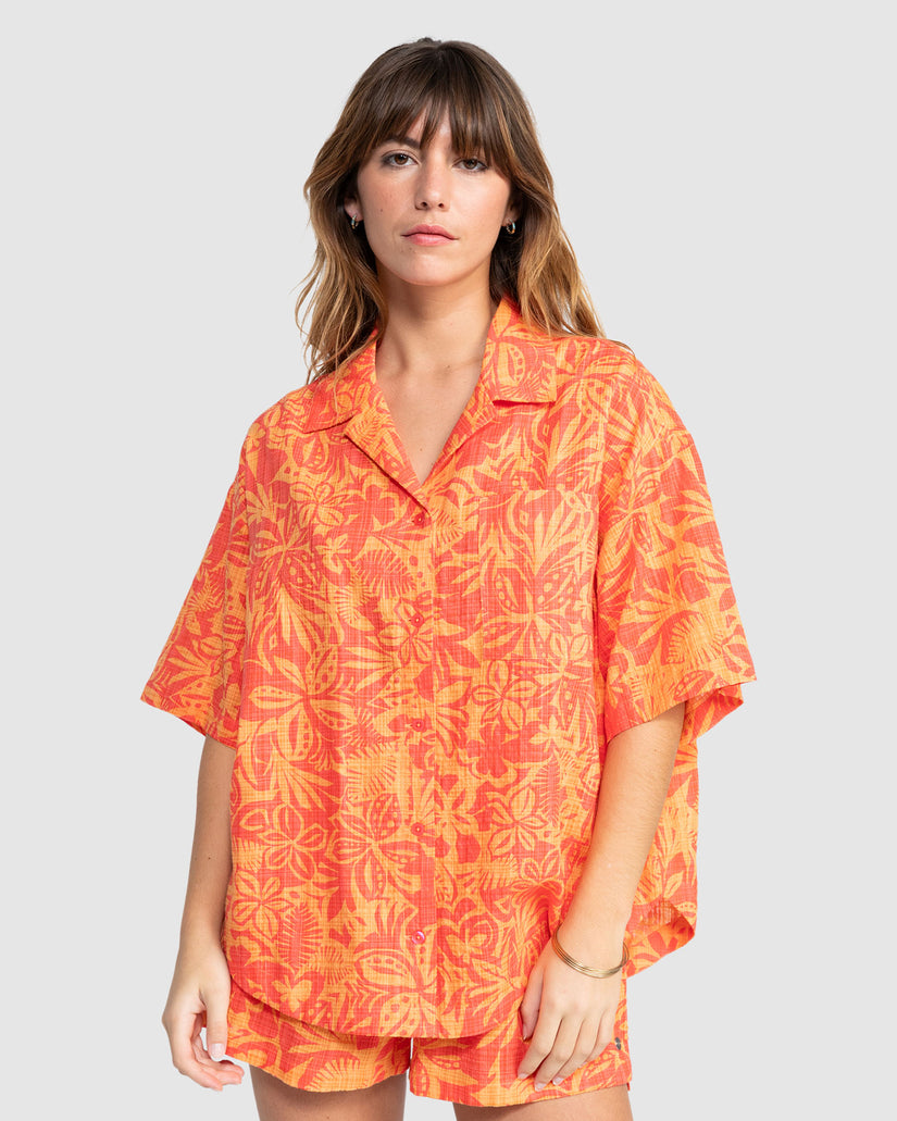 Womens Bisous Printed Short Sleeve Shirt