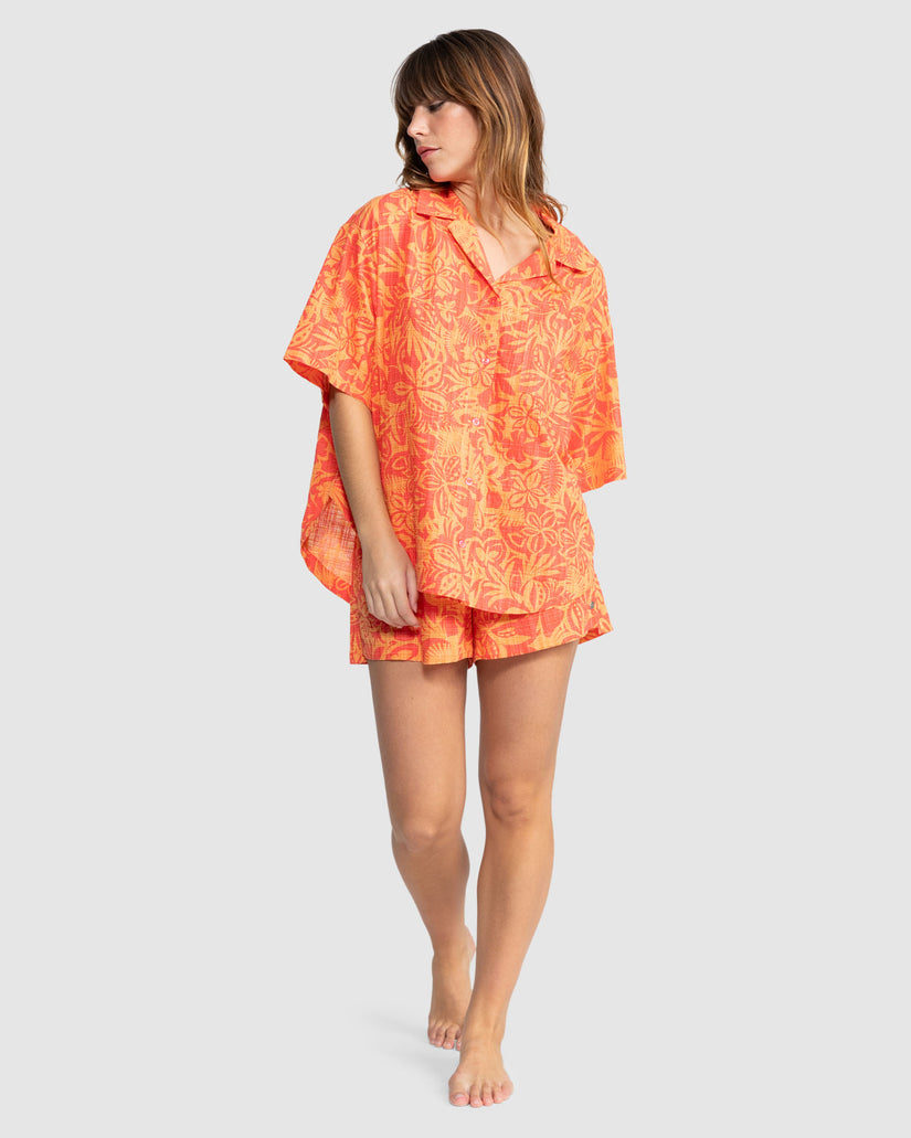 Womens Bisous Printed Short Sleeve Shirt