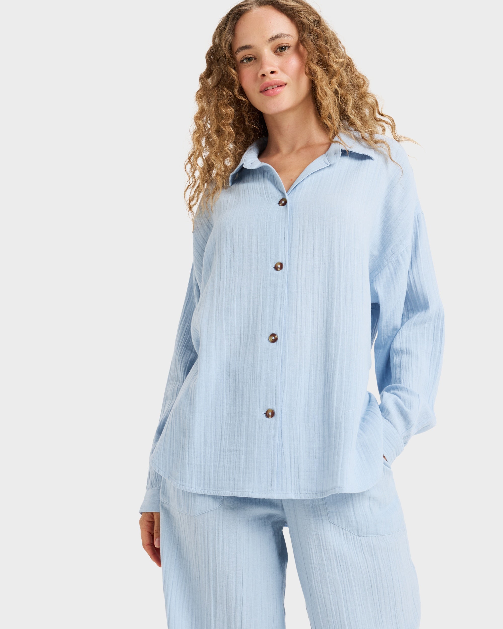 Womens Morning Time Long Sleeve Shirt