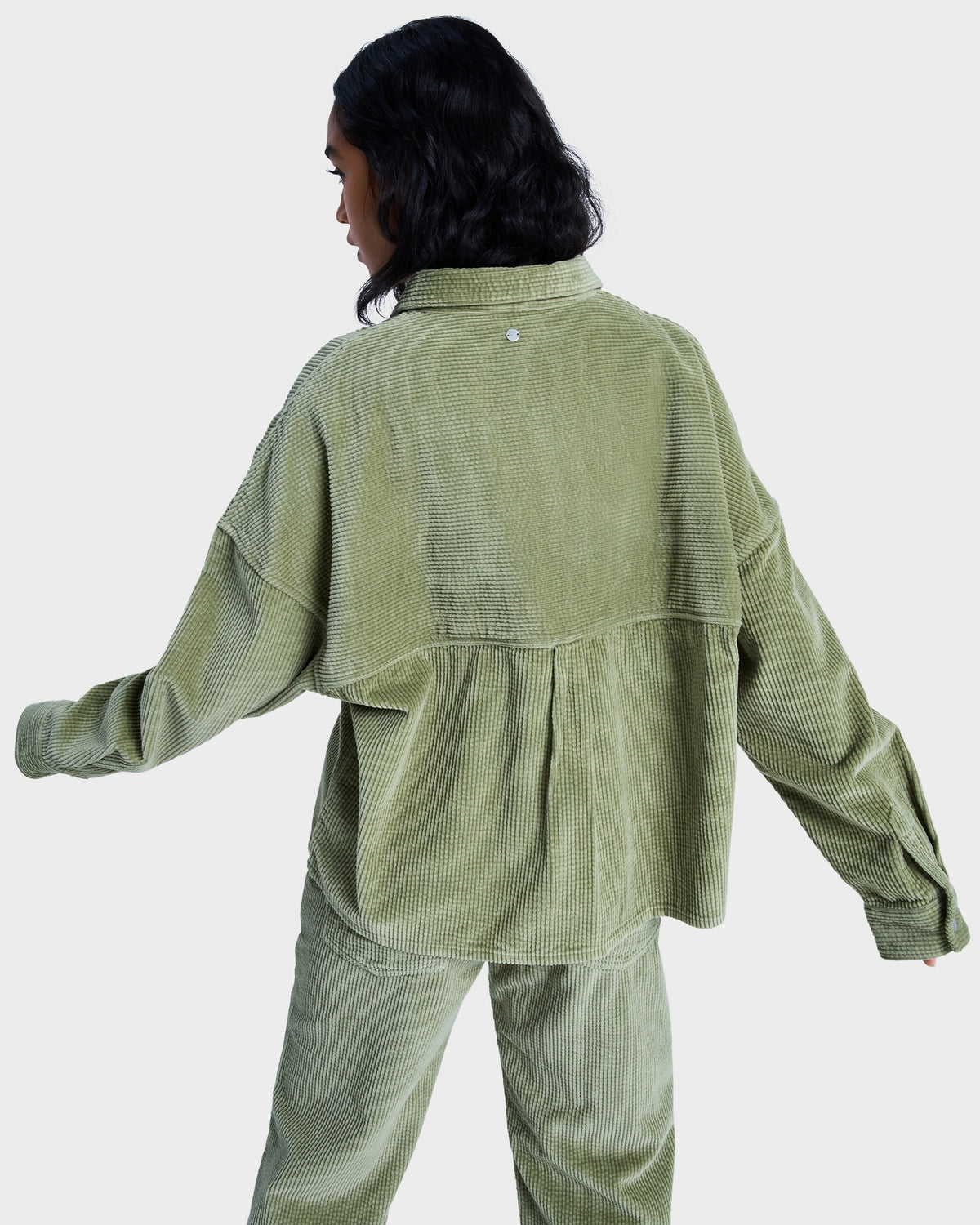 Womens Chilled Out Washed Cord Long Sleeve Shirt