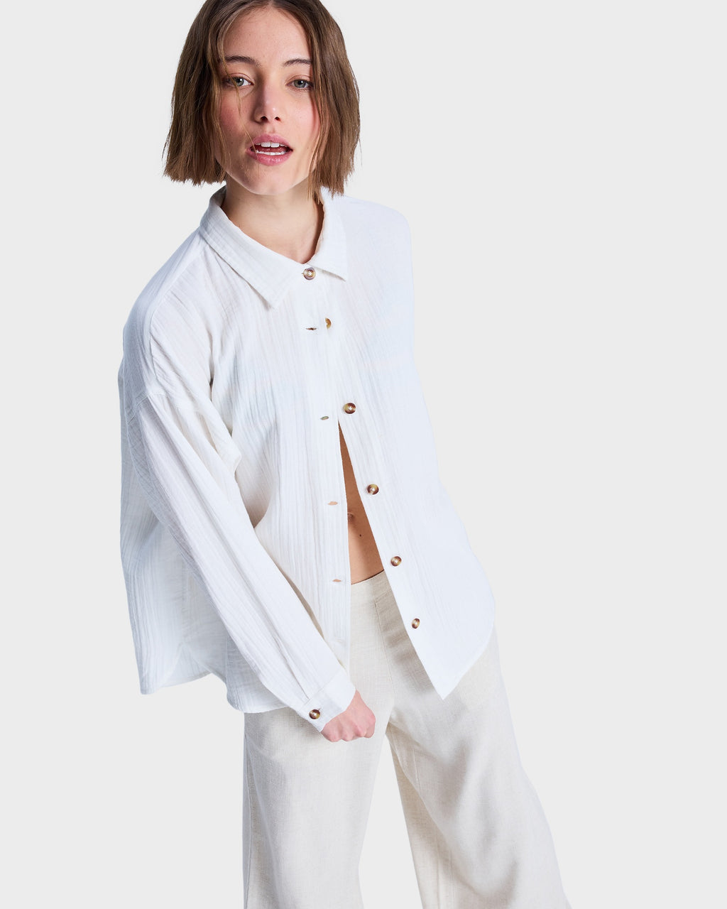 Womens Morning Shinte Stripe Long Sleeve Shirt