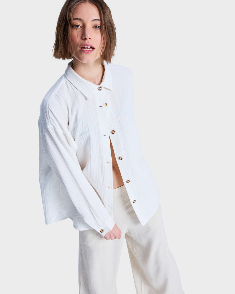 Womens Morning Shinte Stripe Long Sleeve Shirt
