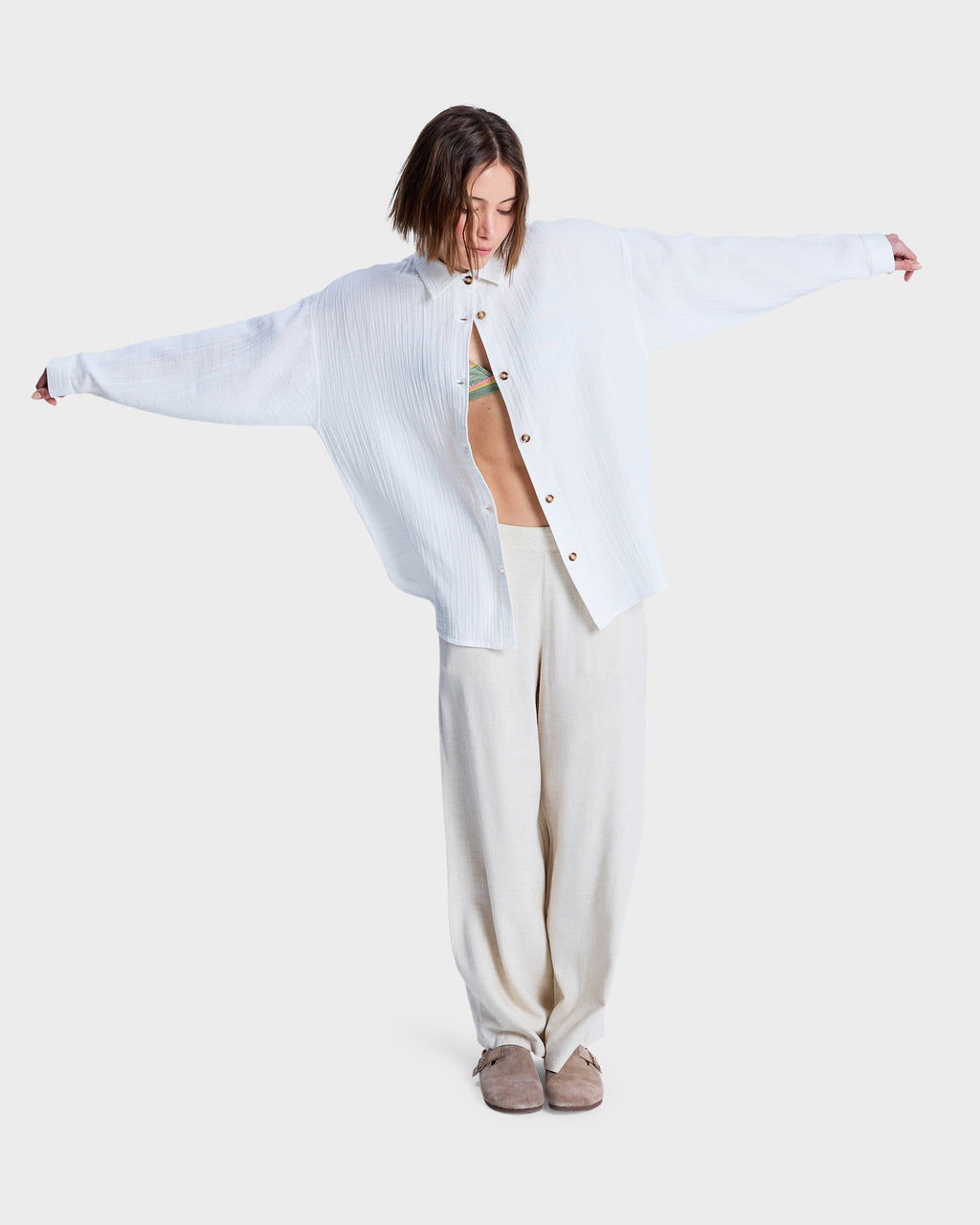 Womens Morning Shinte Stripe Long Sleeve Shirt