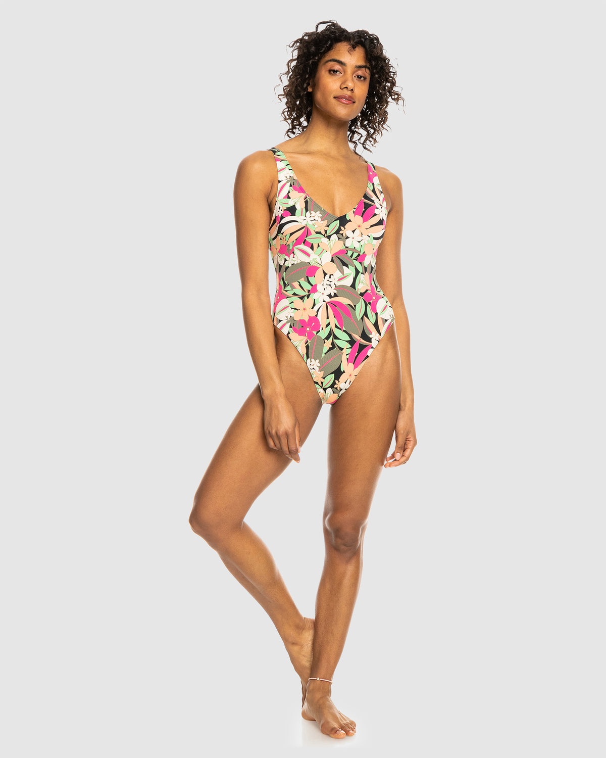 Womens Beach Classics High Leg One Piece Swimsuit
