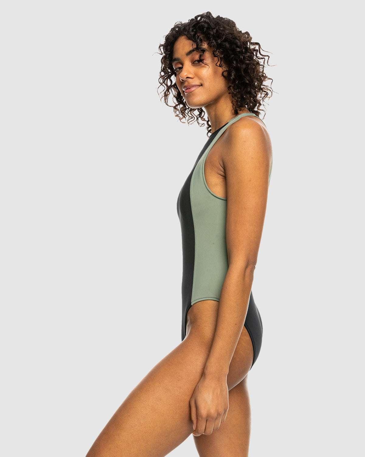 Womens Roxy Pro Wave Active One Piece Swimsuit