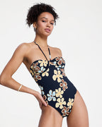 Womens Nostalgic Feel One Piece Swimsuit