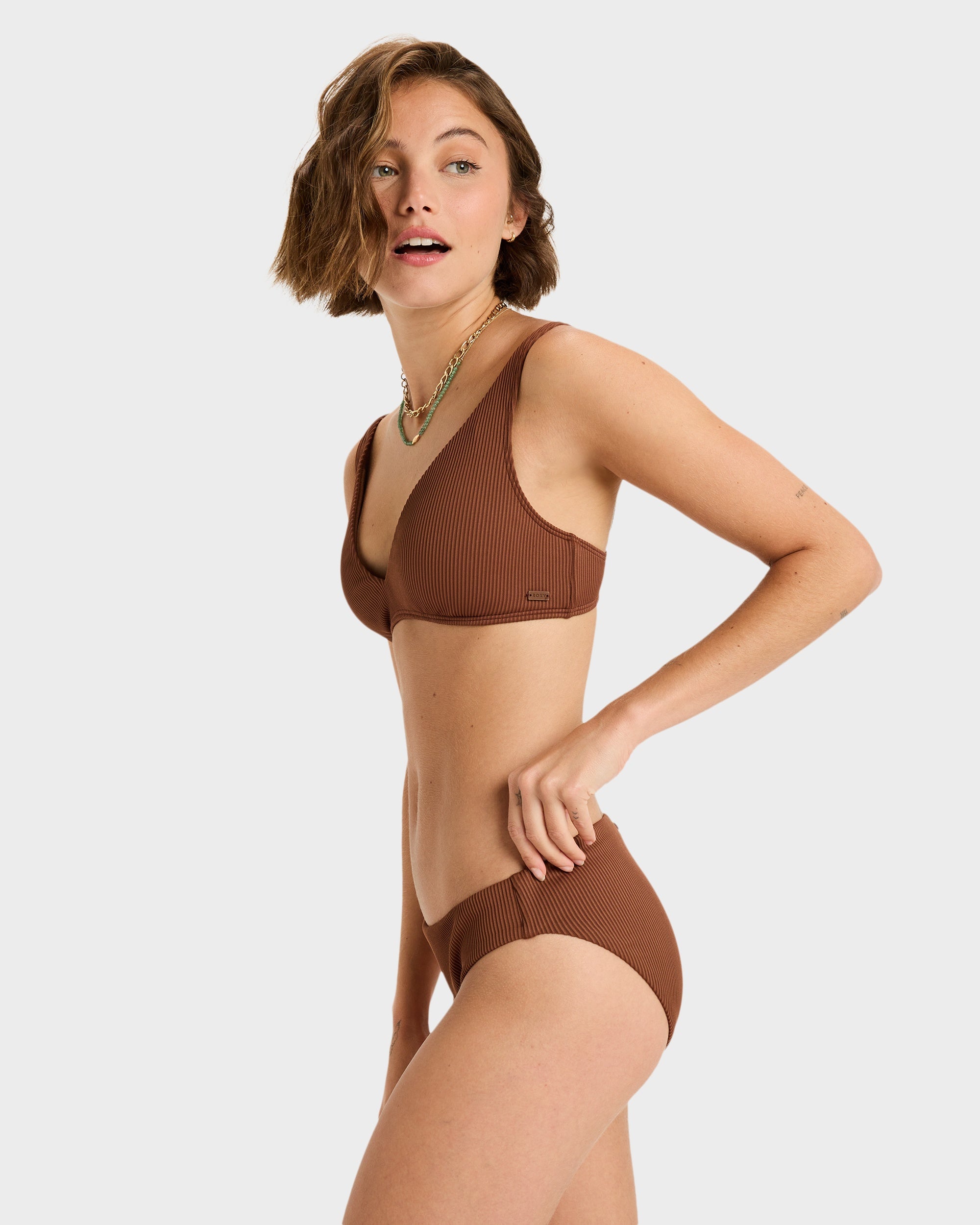 Womens Rib Roxy Love The Ocena V Bikiini Top