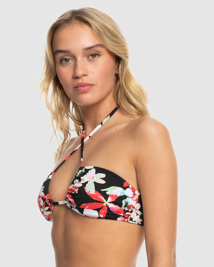 Womens Printed Beach Classics Fashion Tri Bikini Top