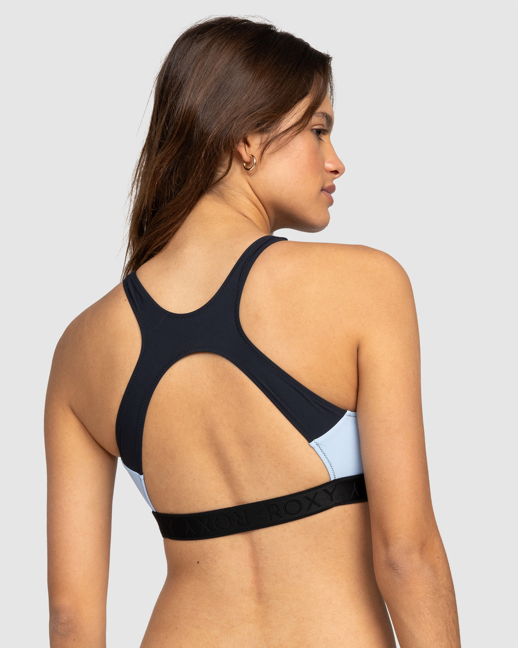 Womens Roxy Active Crop Top Bikini Top