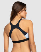 Womens Roxy Active Crop Top Bikini Top