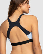 Womens Roxy Active Crop Top Bikini Top