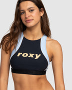 Womens Roxy Active Crop Top Bikini Top