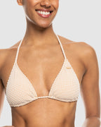 Womens Gingham Tiki Tri Bikini Top