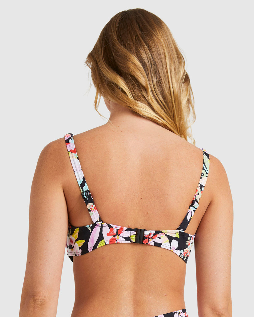 Womens Printed Beach Classics Underwire Dcup Bikini Top