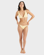 Womens Tropical Tile Fixed Tri Bikini Top