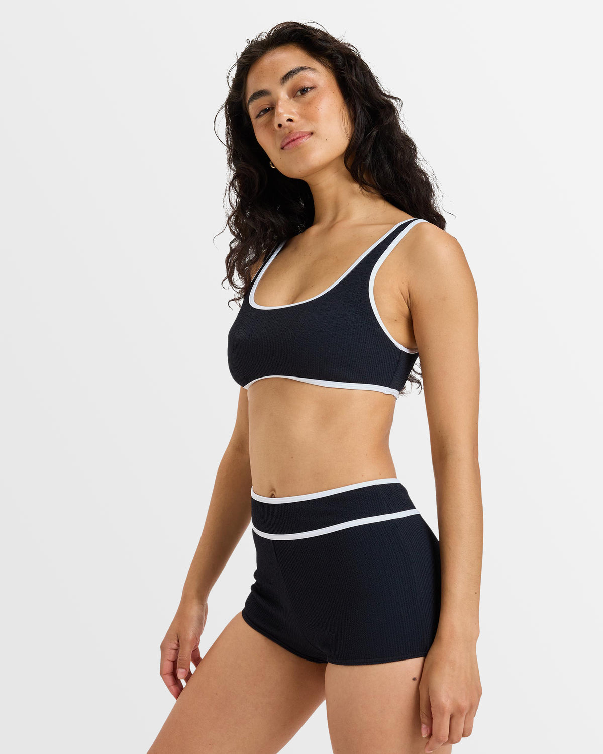Womens Beloved Rib Bralette Bikini Top