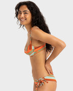 Womens Sunset Stripe Bikini Top