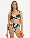 Womens Printed Essentials Underwire D Cup Bikini Top